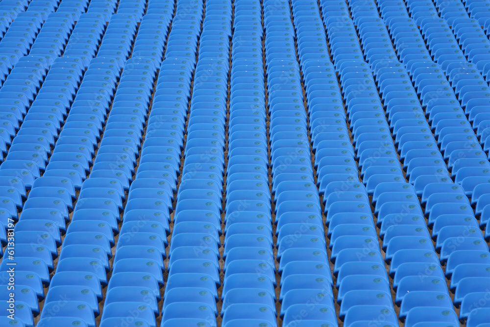 Obraz premium Blue seat in sport stadium
