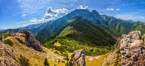 Fototapeta Naklejka Na Ścianę i Meble -  Tatra Mountains with famous Mt Giewont in Poland