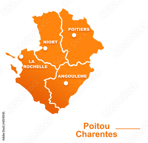 poitou charentes région départements et villes