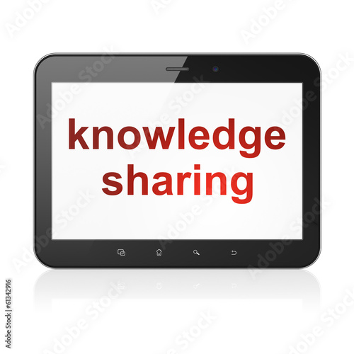 Education concept: Knowledge Sharing on tablet pc computer