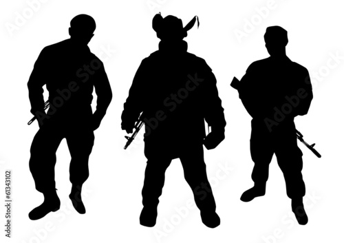 Soldiers silhouette