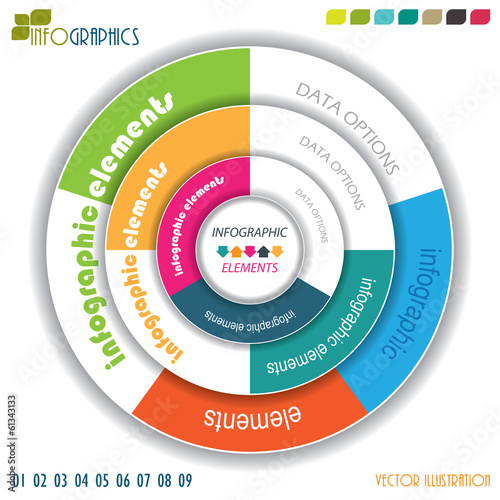 Modern vector infographic template with circle