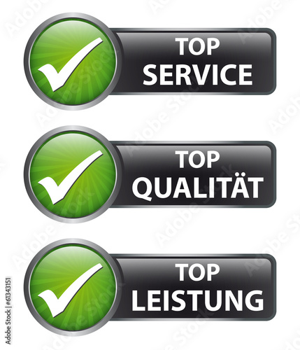 Top Service - Top Qualität - Top Leistung - Button