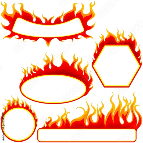 Fire Banners Set