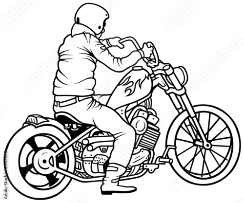 Motorcycle And Driver