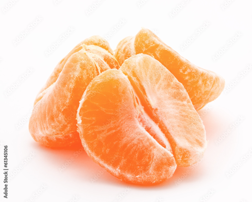 Orange tangerines isolated on a white Orange tangerines isolated on a white