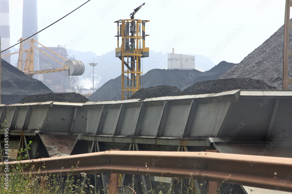 train carriages out coal in a mine