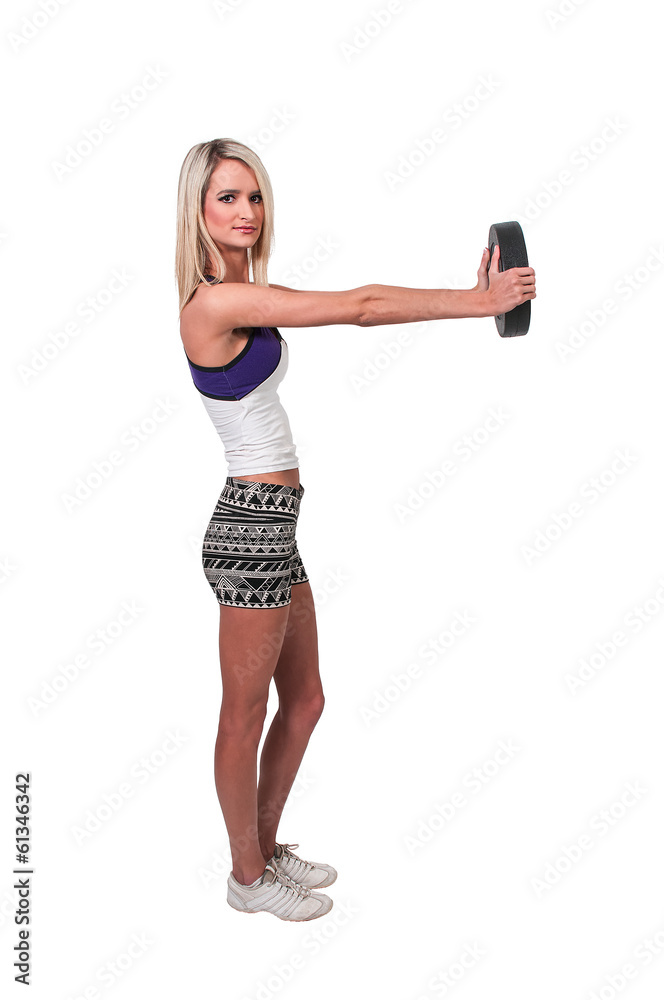 Woman Working with Weights Woman Working with Weights