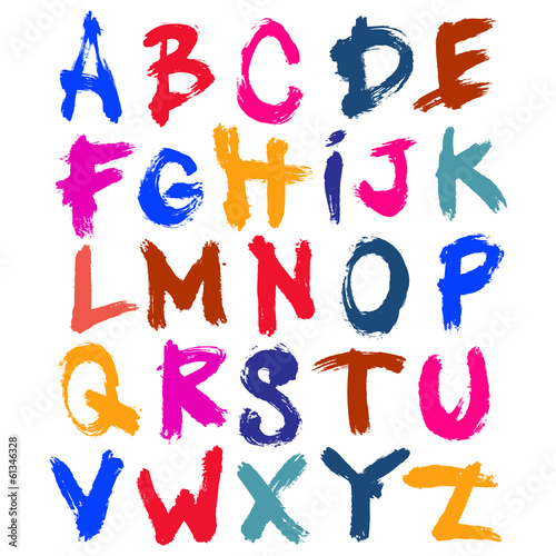 Colorful Brush Style Acrylic Font