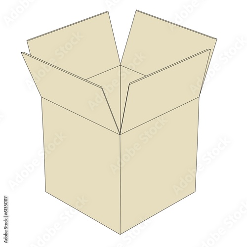 cartoon image of paper box
