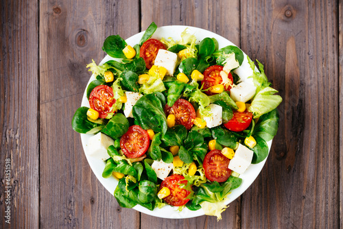 Delicius dieting healthy green salad
