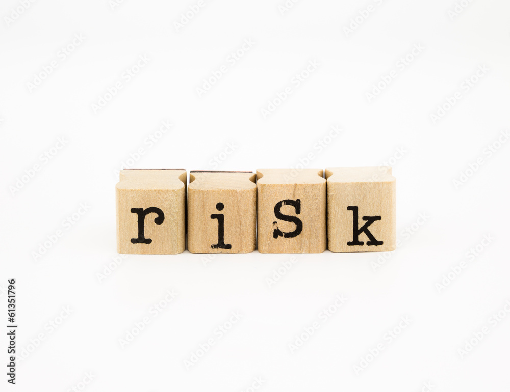 risk wording, investment and insurance concept risk wording, investment and insurance concept