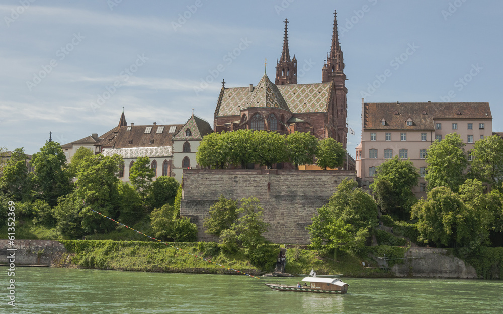 Basel, Altstadt, Münster, Kirche, Rhein, Schweiz
