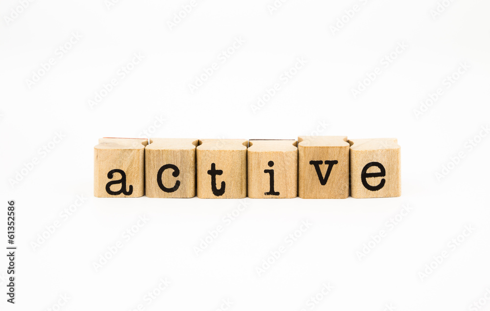 active wording isolate on white background active wording isolate on white background