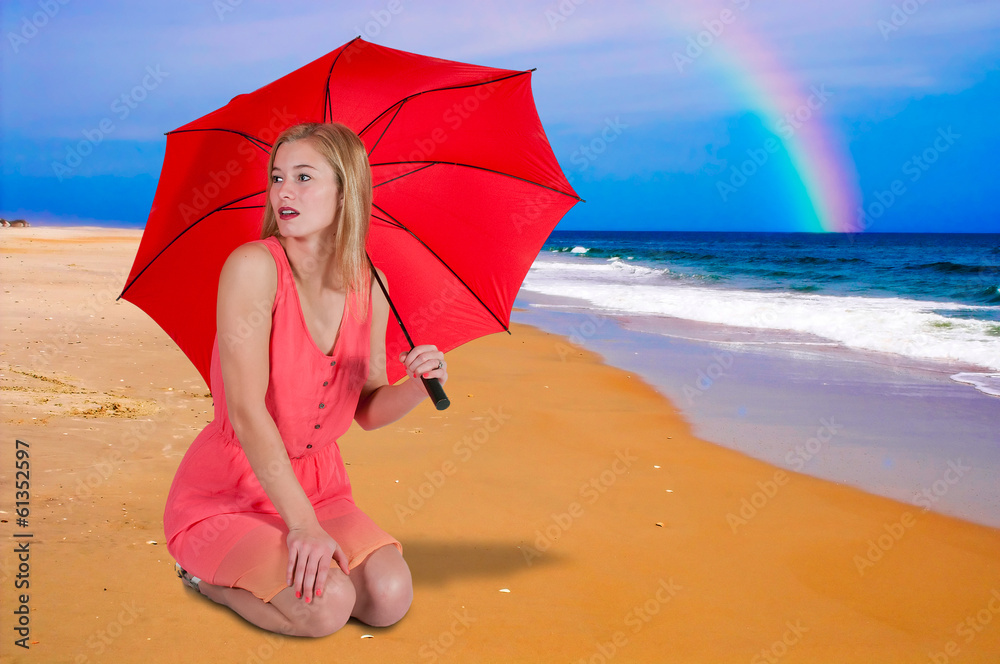 Woman Holding Umbrella