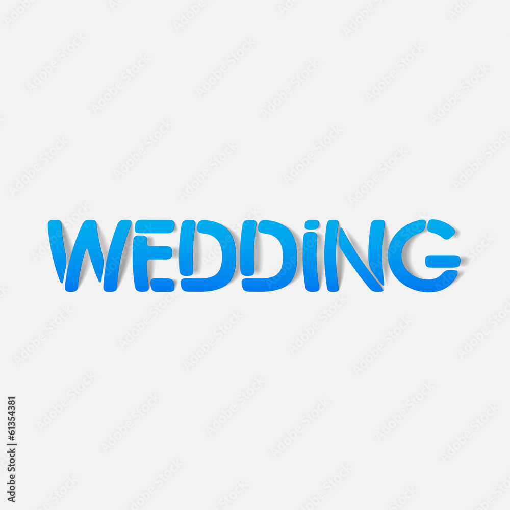 realistic design element: wedding