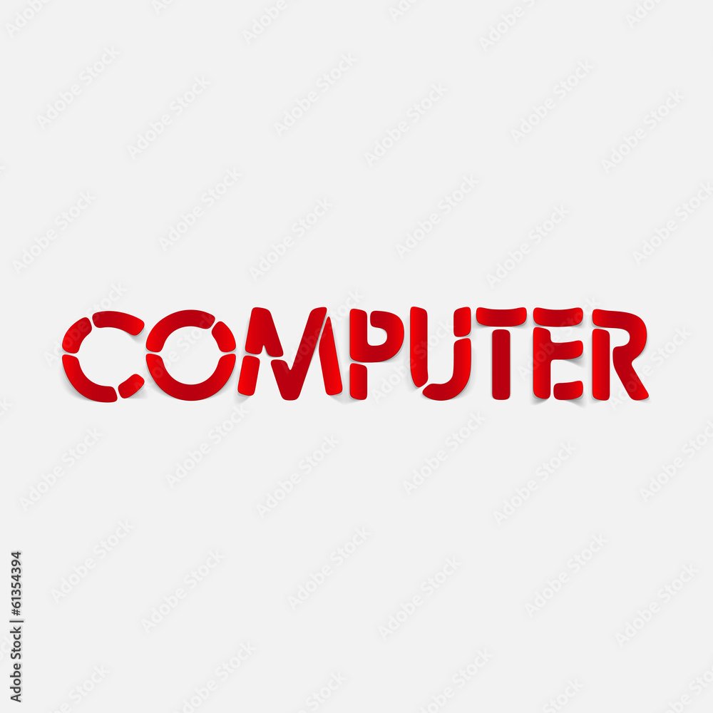 realistic design element: computer realistic design element: computer