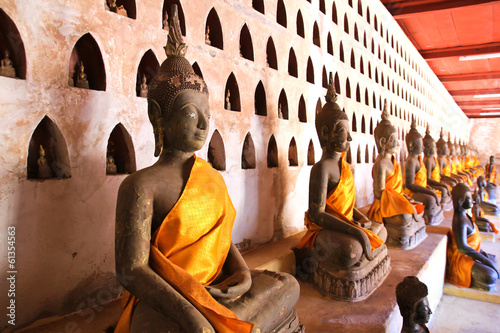 Buddha Image at Wat Si Saket in Vientiane, Laos. photo