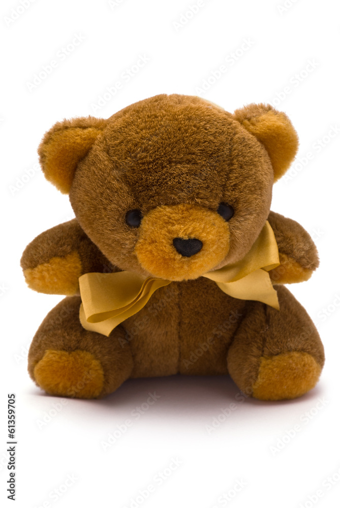Obraz premium Brown Teddy Bear isolated on white