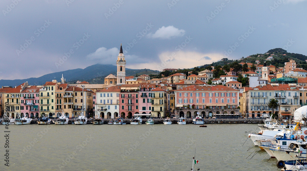 Fototapeta premium Italy - Mediterranean. Ligurian coast, the port Oneglia