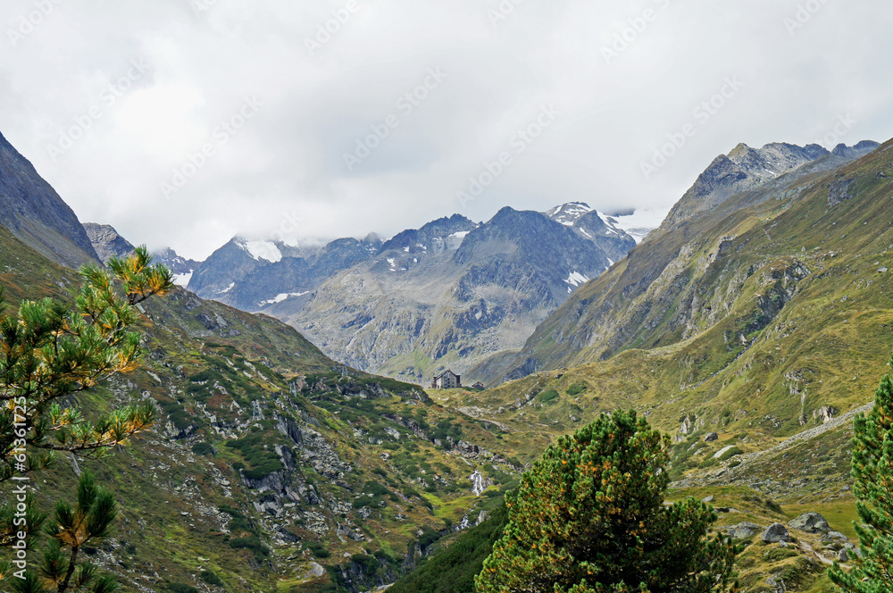 Landschaft im Stubaital in Tirol, Österreich