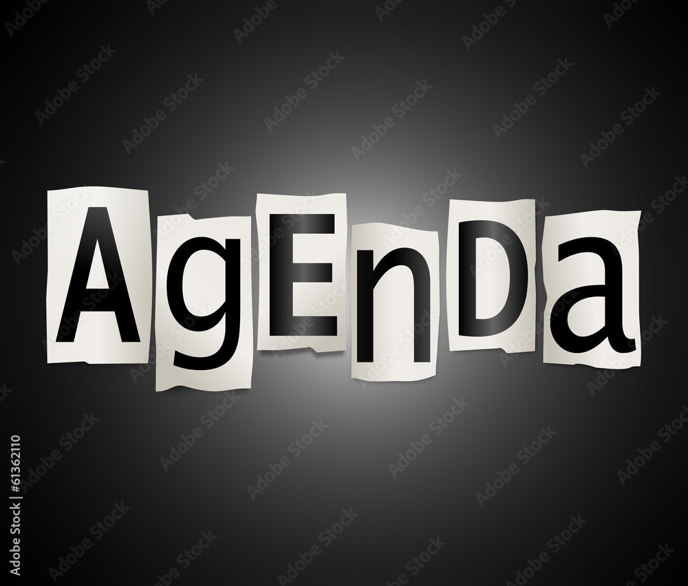 Agenda concept. Agenda concept.