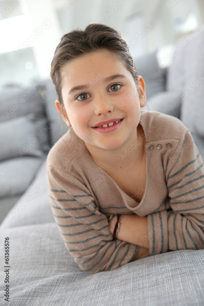 Portrait of smiling 8-year-old girl Portrait of smiling 8-year-old girl