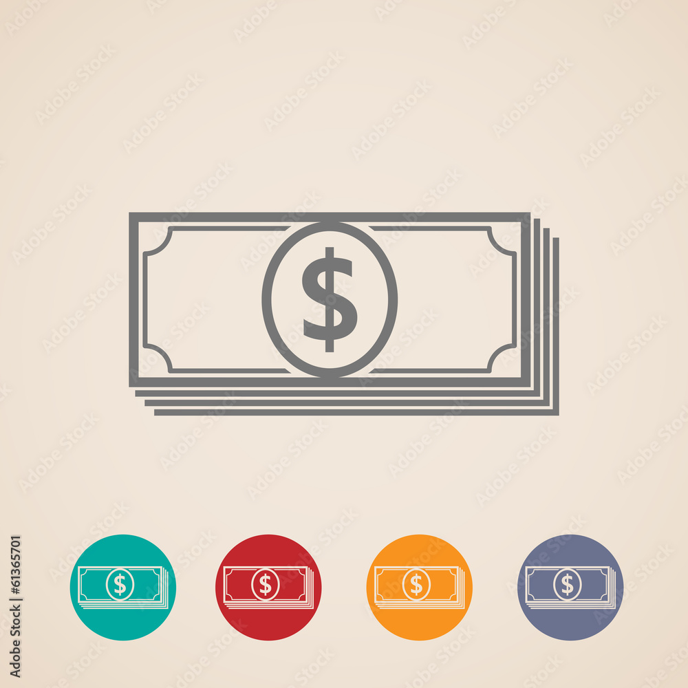 vector money stack icons