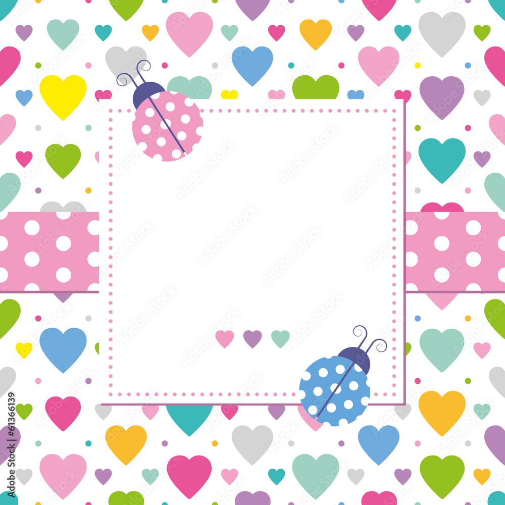 ladybugs and hearts greeting card ladybugs and hearts greeting card
