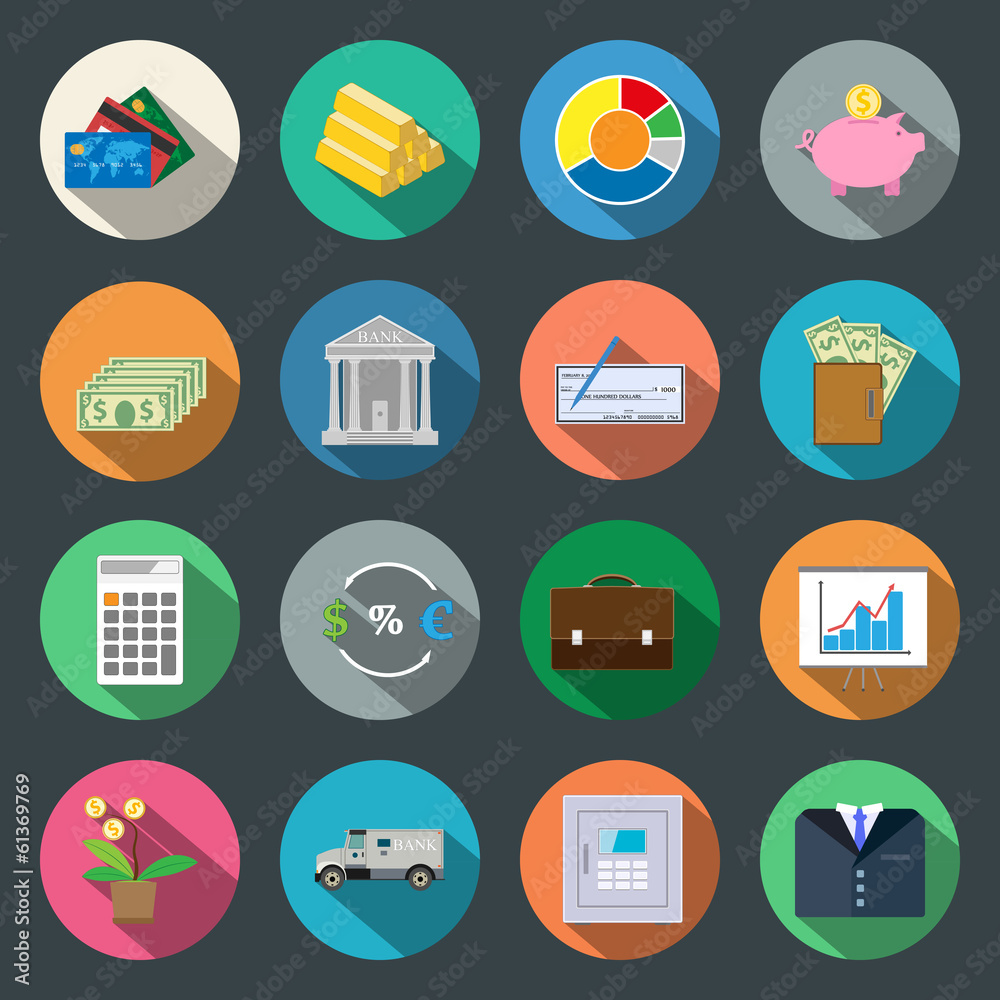 Finance flat icons Finance flat icons