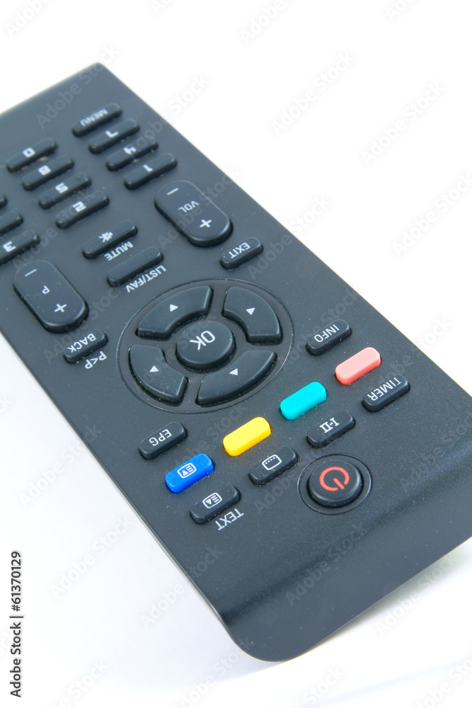 Remote control on white background Remote control on white background