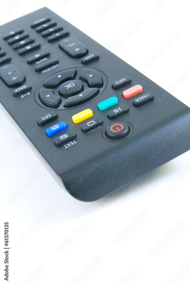 Remote control on white background Remote control on white background