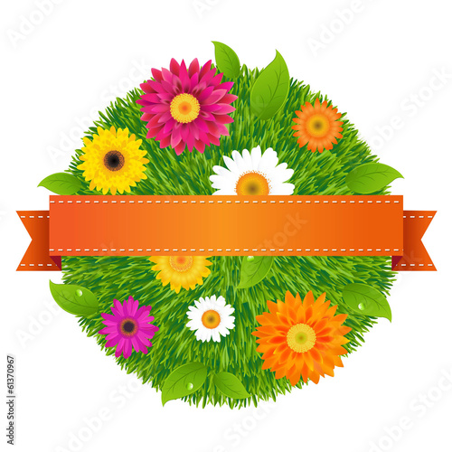 Fototapeta Naklejka Na Ścianę i Meble -  Ball With Flowers