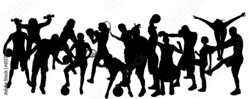 Vector silhouette of sports.