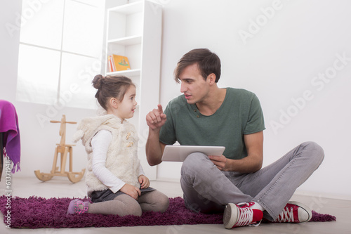 Father and daughter with a ...