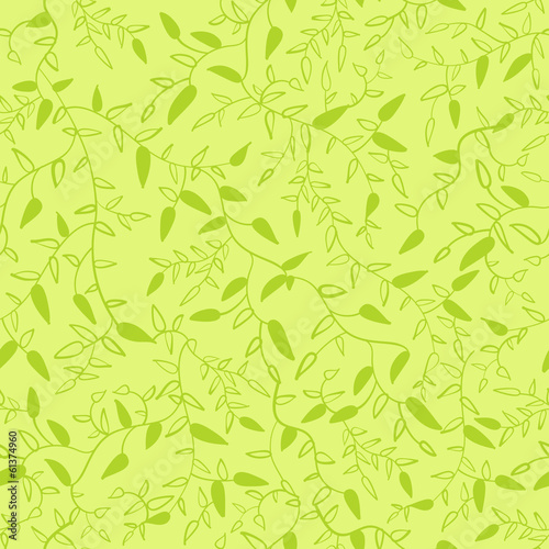 Floral seamless pattern with leaves. Vector illustration