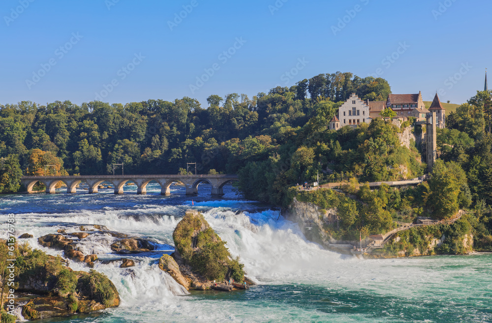 Fototapeta premium Rhine Falls and castle Laufen