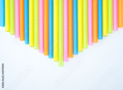 Colorful straight straw arrow