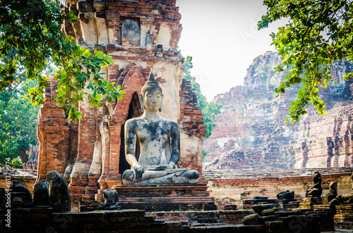 Old temple in ayutthaya Thailand