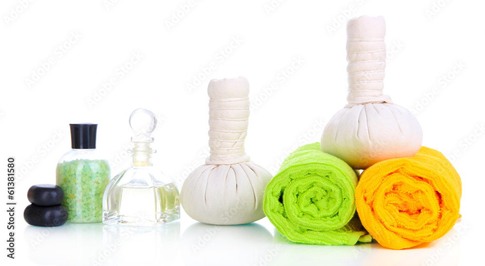 Spa setting, isolated on white Spa setting, isolated on white