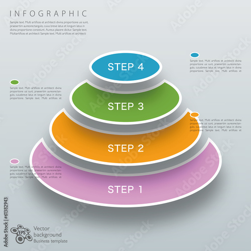 Infographics Vector Background 4-Step Process