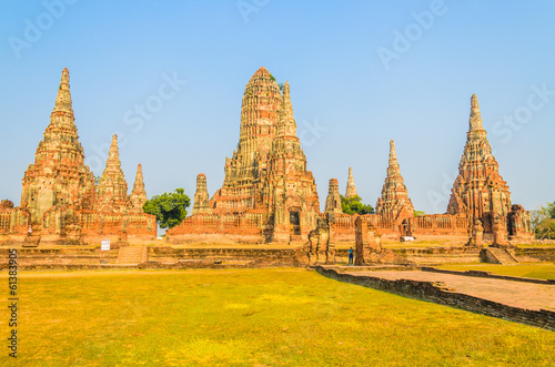 Wat Chai Watthanaram temple in ayutthaya Thailand