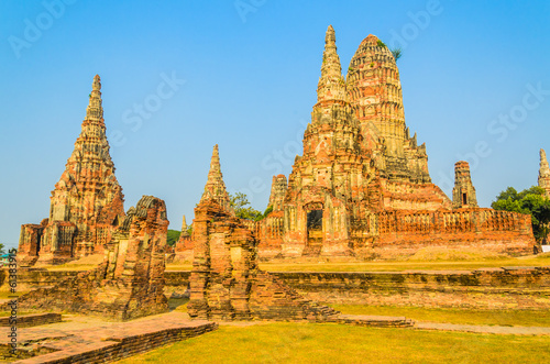 Wat Chai Watthanaram temple in ayutthaya Thailand © siraphol