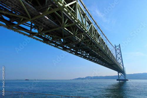 View under the Akashi Kaikyo bridge
