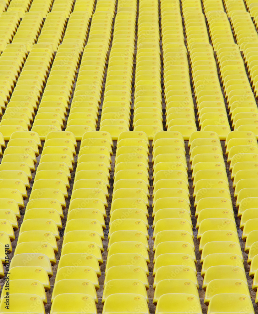 Fototapeta premium Stadium seat in Yellow