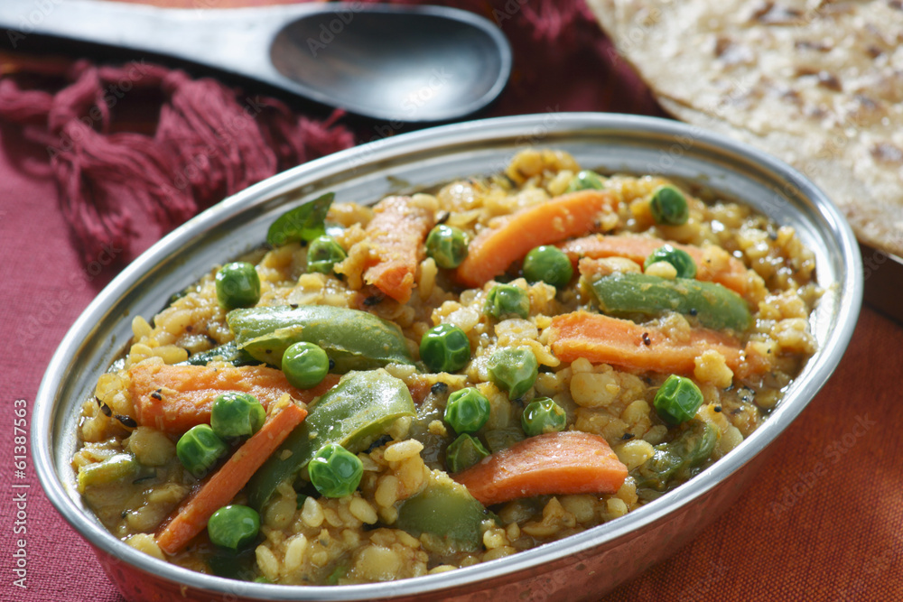 One dish dal is a combination of wheat, lentils and fresh spices