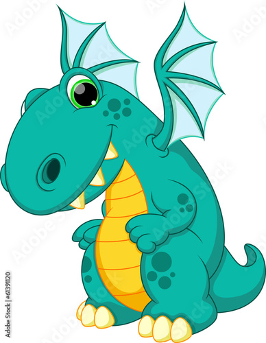 Funny dragon cartoon