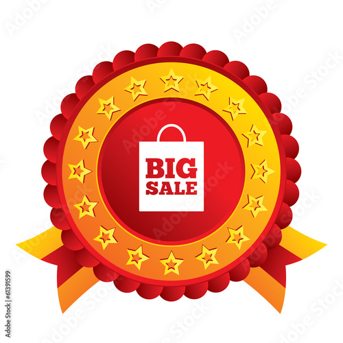 Big sale bag sign icon. Special offer symbol.