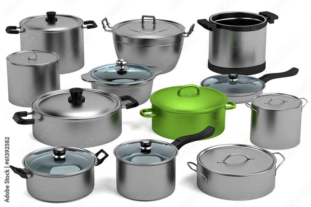 realistic 3d render of pots realistic 3d render of pots
