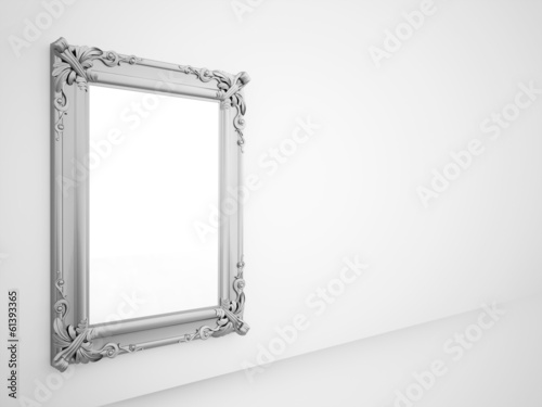 Mirror with vintage silver frame